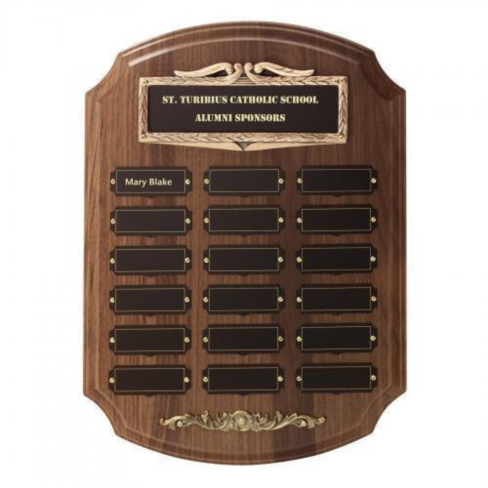 Bronze Framed Perpetual Plaques — 36 Plates, 14" x 20"
