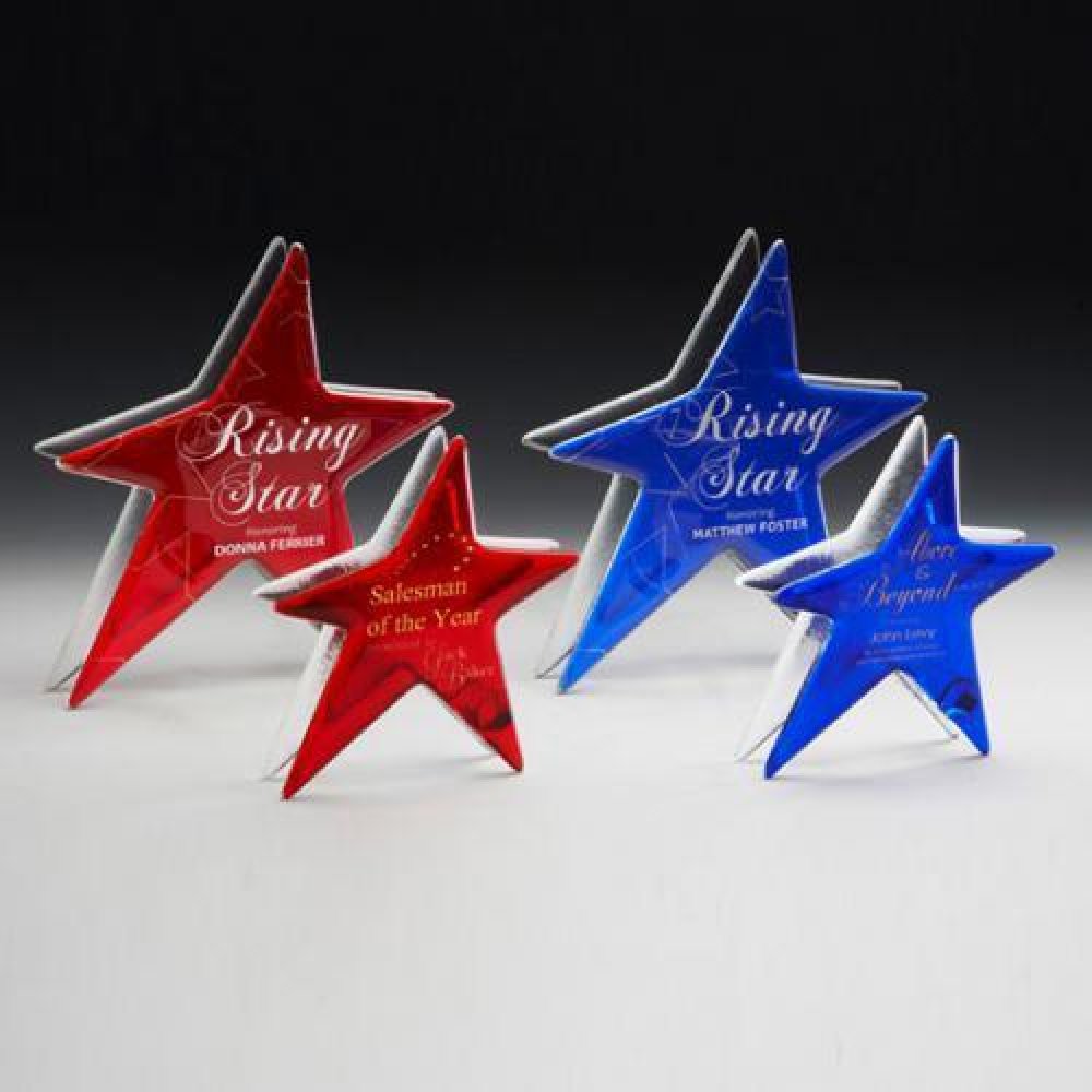 Ruby and Sapphire Star — Ruby, 7-1/2" x 7" x 1-3/4"