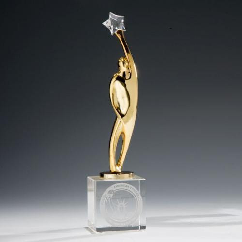 Triumph — 10" tall with 24k gold finish
