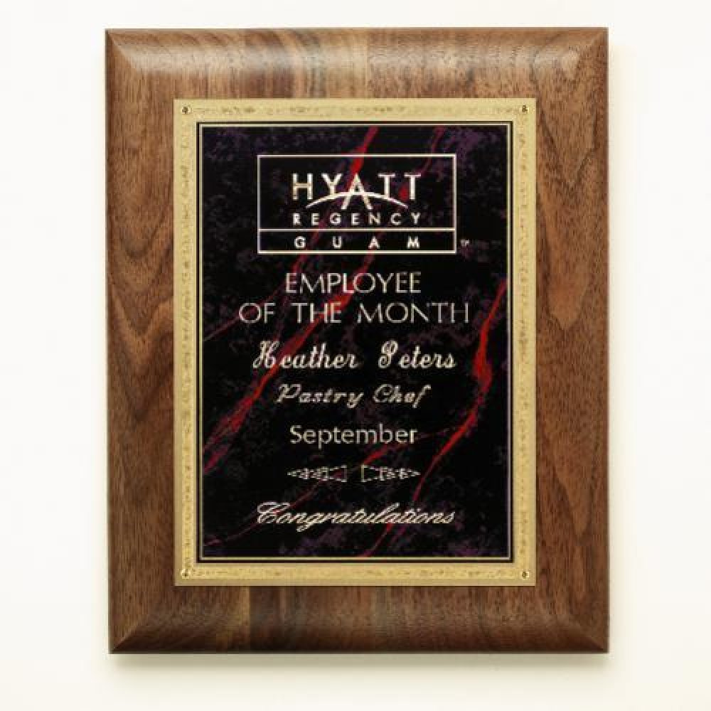 Walnut Plaque — 8" x 10" Verdi (green)