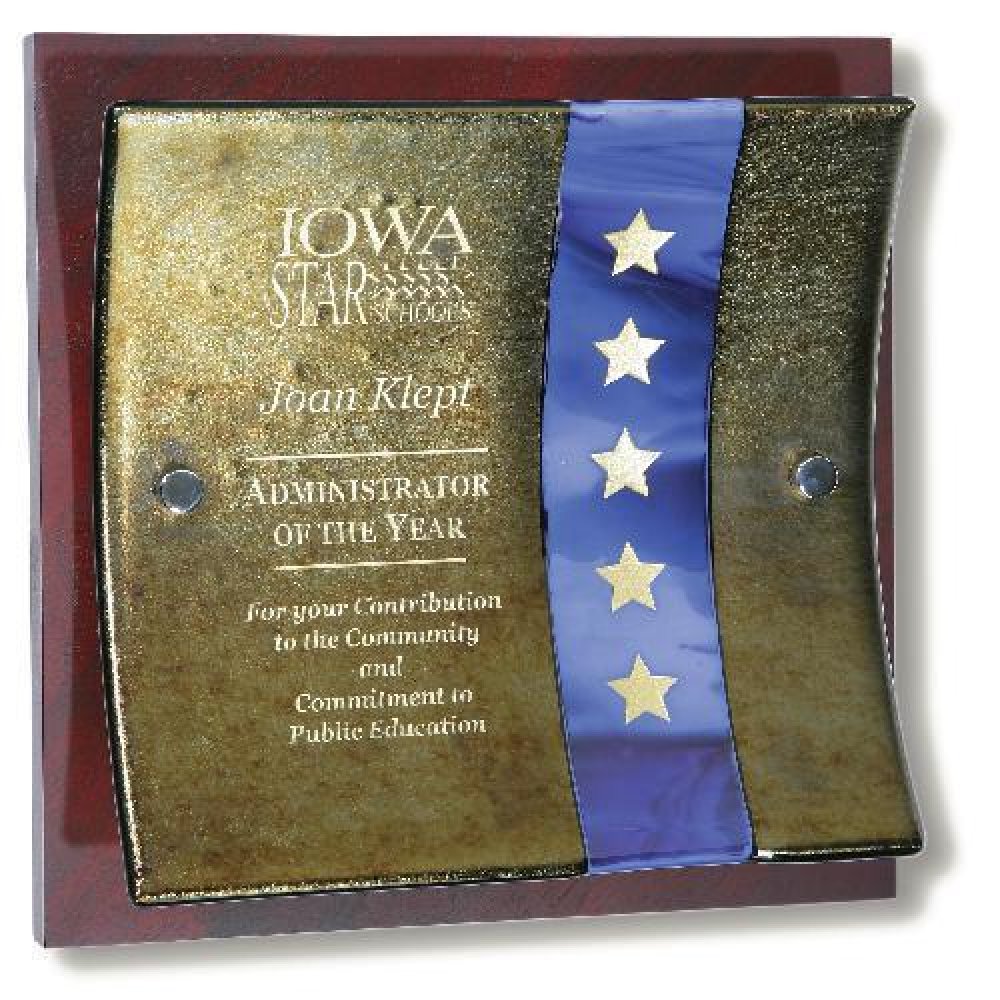 Curve Plaque — 10" x 10" Gold