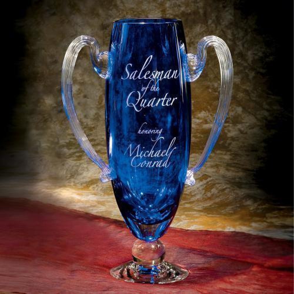Cobalt Winner's Cup — 17-1/2" tall