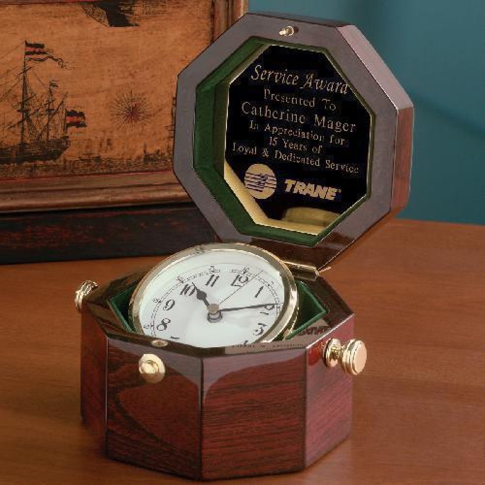 Captain's Clock — 6" x 5" x 4 1/2"