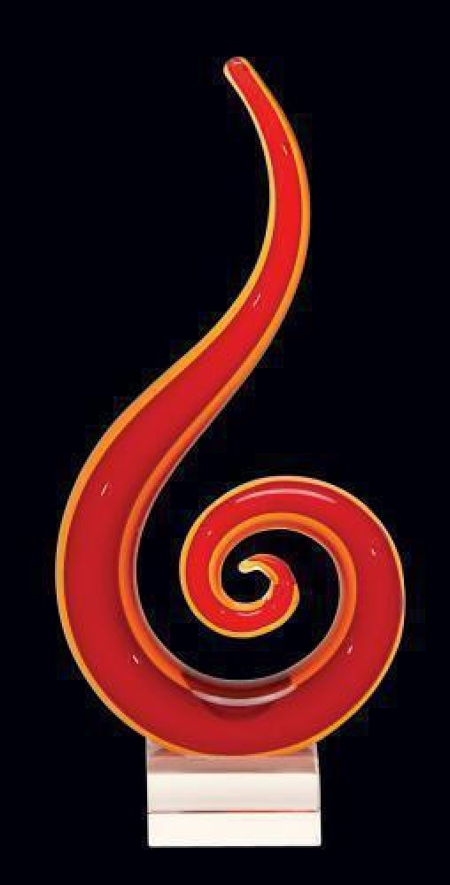 Corporate Red Fire Art Sculpture — Red 10 1/2"