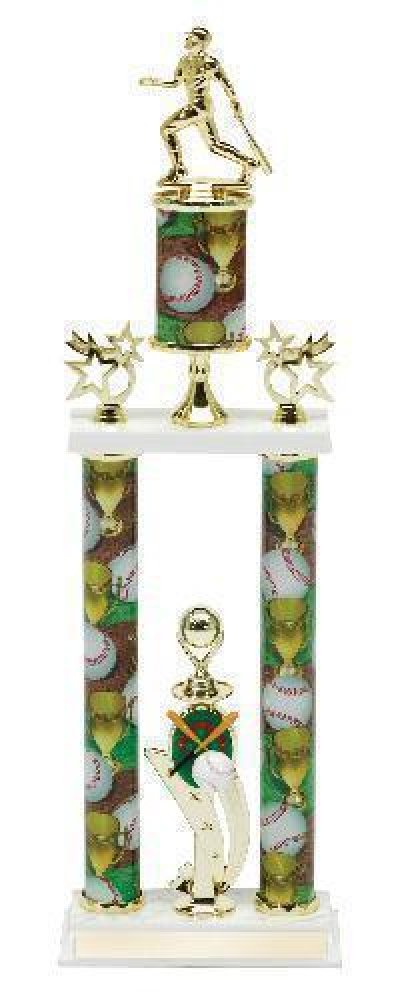 Two Tier Trophy -Baseball — Baseball Two-Tier 28"