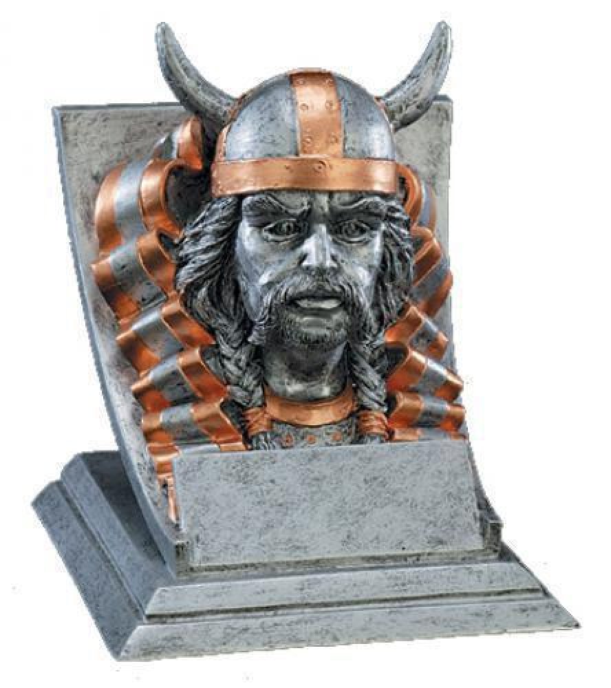 Mascot Resin Awards -Viking — Viking Mascot (rosewood base)
