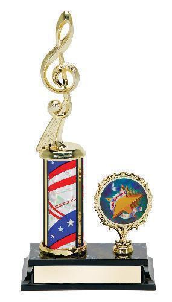 Single Column with Mylar Trim Award -Music — Music with Mylar 11 1/2"