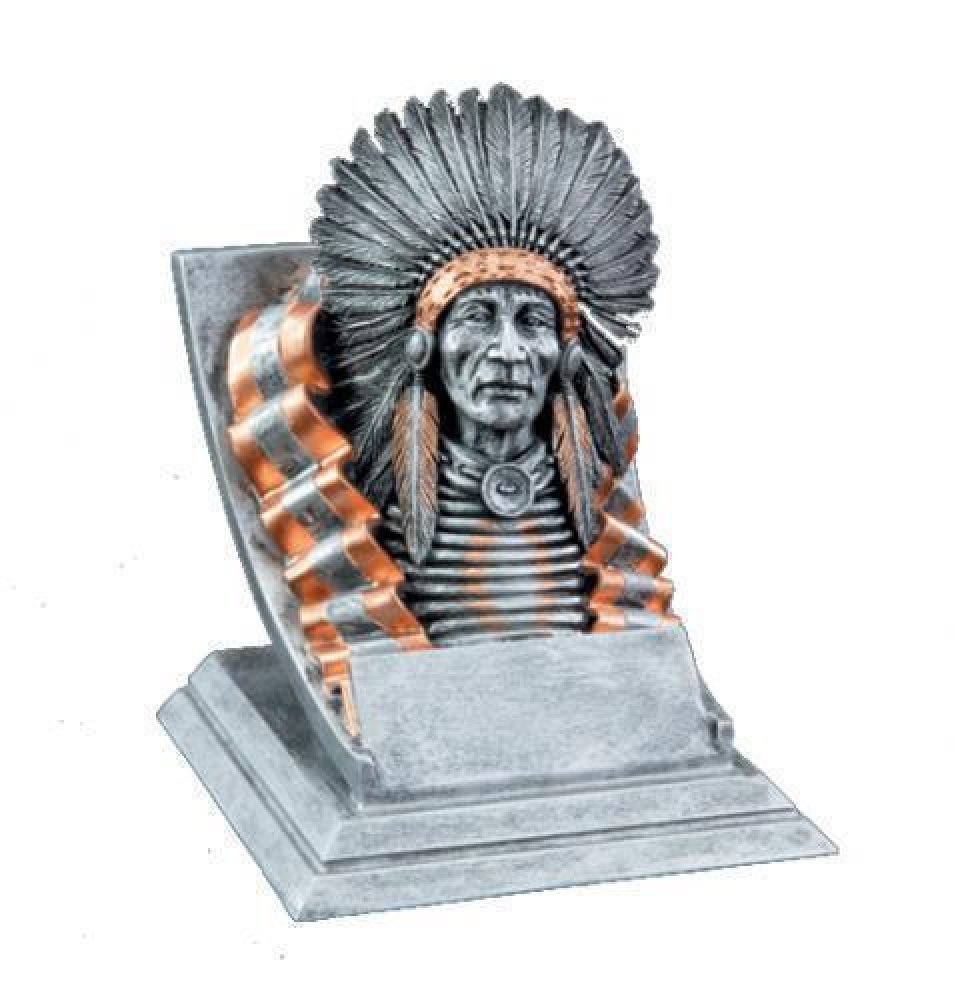 Mascot Resin Awards -Indian — Indian Mascot 4" (rosewood base)