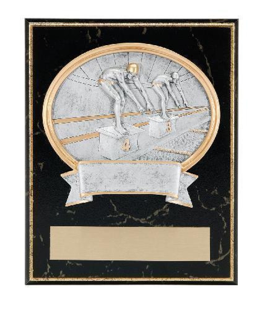 Swimming Resin Plaque Mount Award — Swimming Plaque 8" X 10"