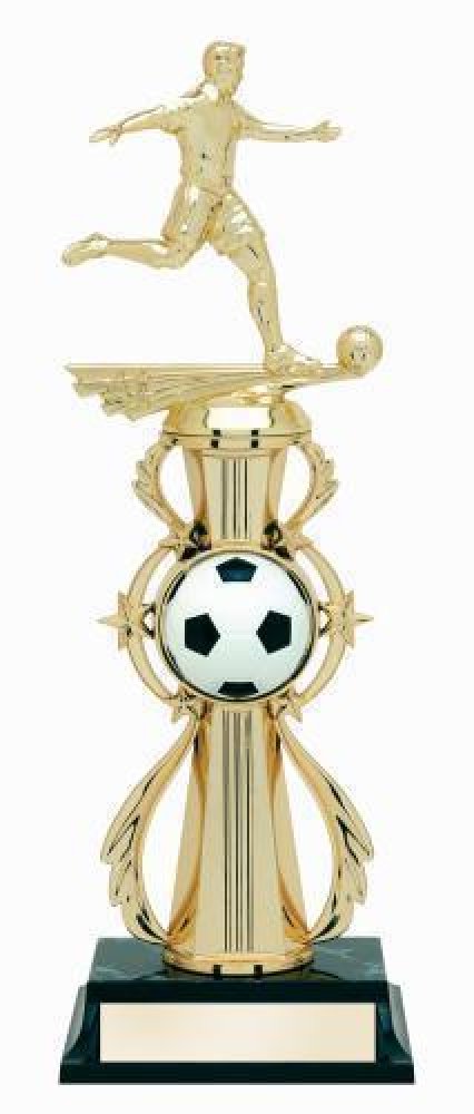 All Star Trophy With Riser -Soccer Male — Soccer All Star Male - 13"