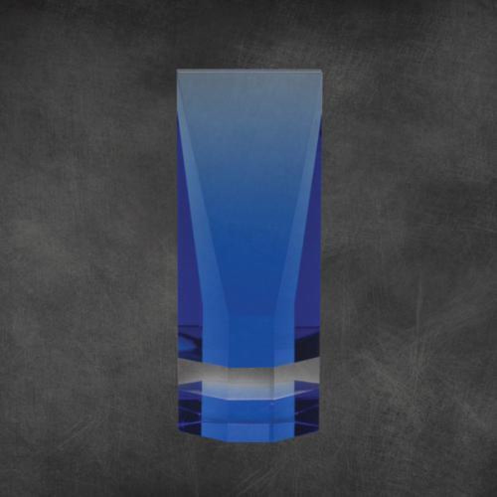 Crystal Cobalt Wedge Awards — Cobalt Wedge - 7 1/4"