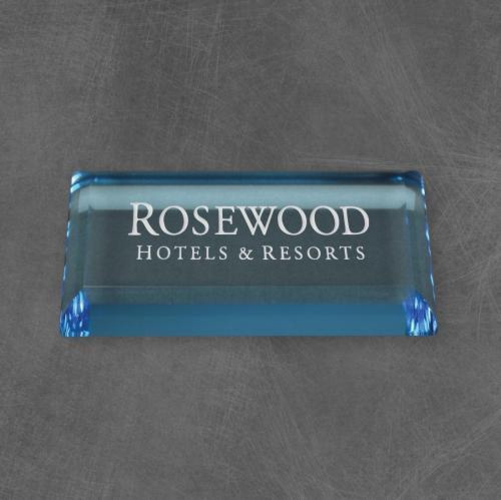 Acrylic Oval and Rectangle Paperweights — Oval Jade 6 1/4 X 2 5/8"