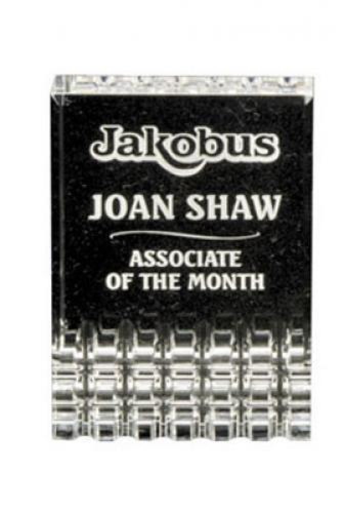 Faceted Rectangle Acrylic Awards — 7" X 5" Jade