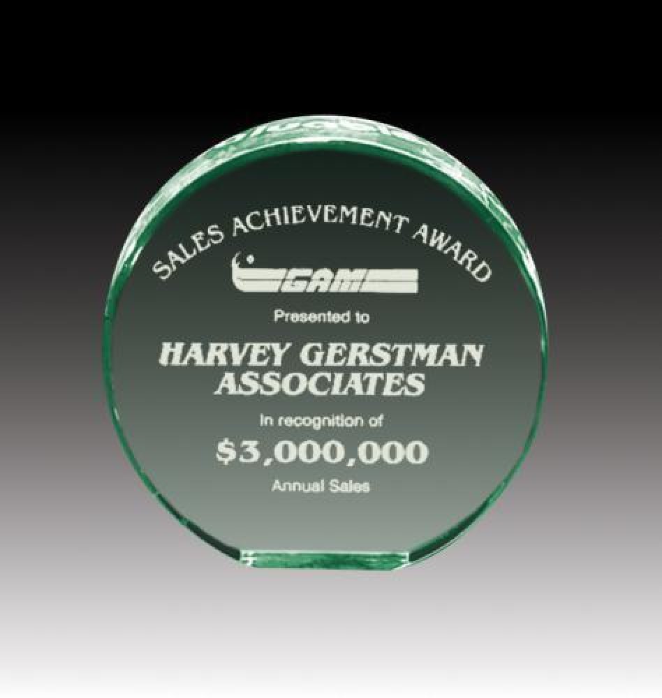 Circle Acrylic Awards — 4 1/4" X 4" Clear