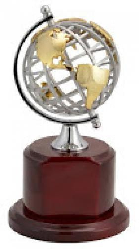 Globe with Rosewood Base — Globe with Rosewood Base - 9 1/4"