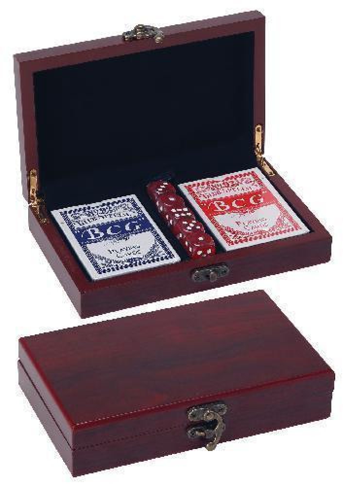 Rosewood Card and Dice Set