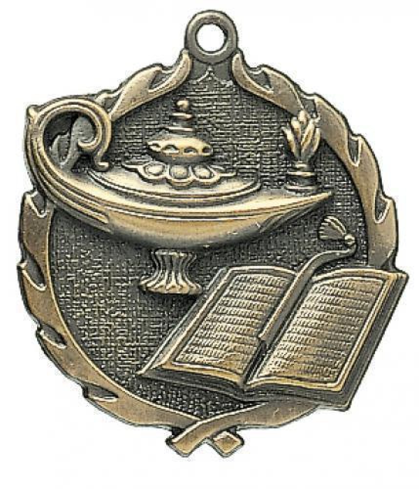 Wreath Medal -Knowledge — Silver 2 1/2"