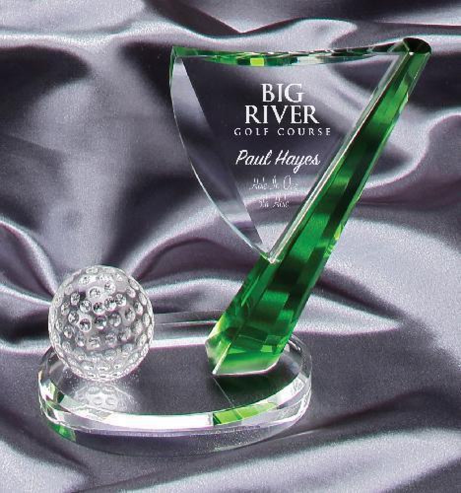 Crystal Golf Flag — 7" Crystal