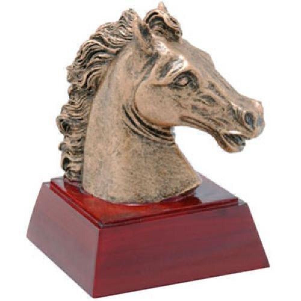 Resin Sculptures -Horse — Mustang Mascot (pewter base)