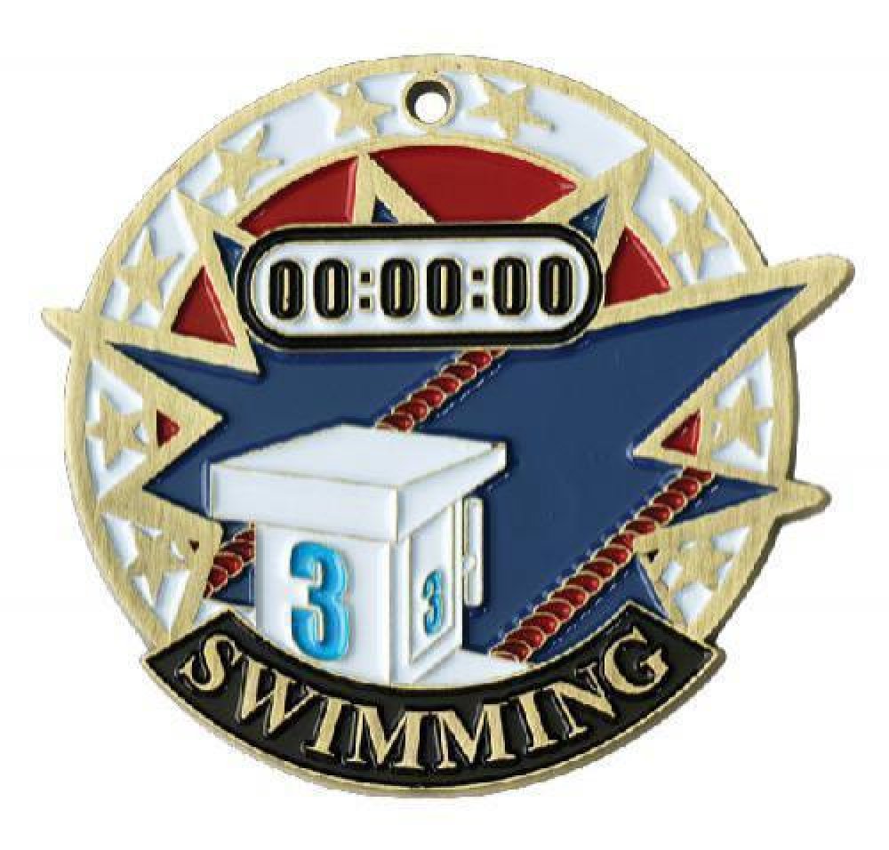 USA Sport Medals -Swimming — Silver 2 1/2"