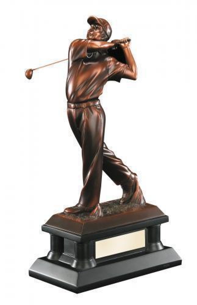 Signature Series Bronze Resin -Golfer — Male 14"