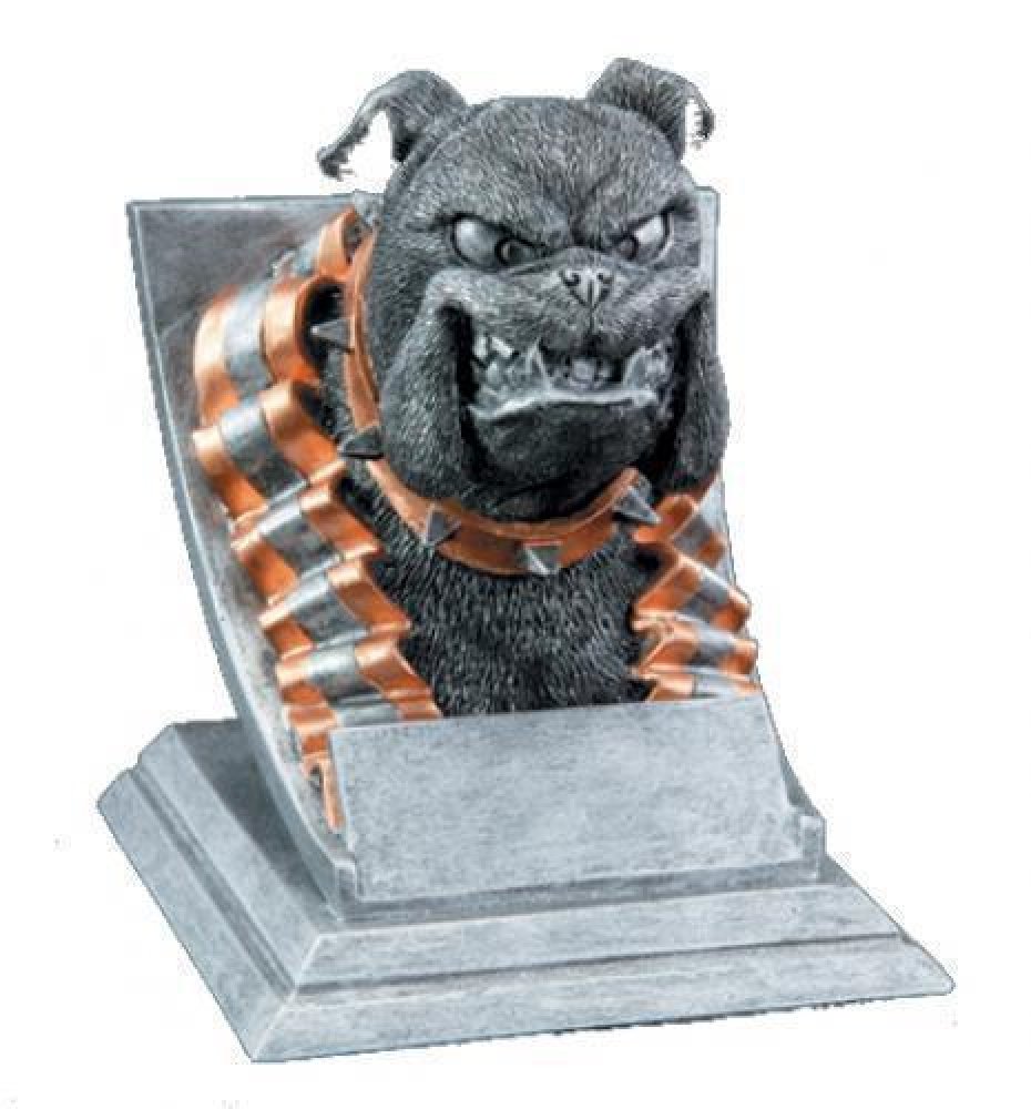 Mascot Resin Awards -Bulldog — Bulldog (rosewood base)