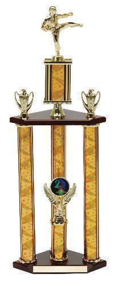 3-Post Trophy -Karate Male — Karate Male 3-Post 29"