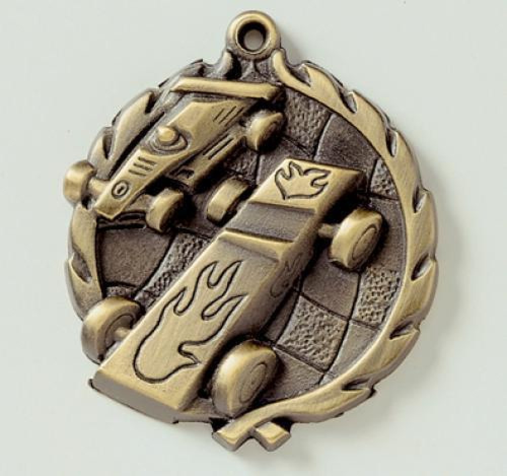 Wreath Medal -Pinewood Derby — Bronze 1 3/4"