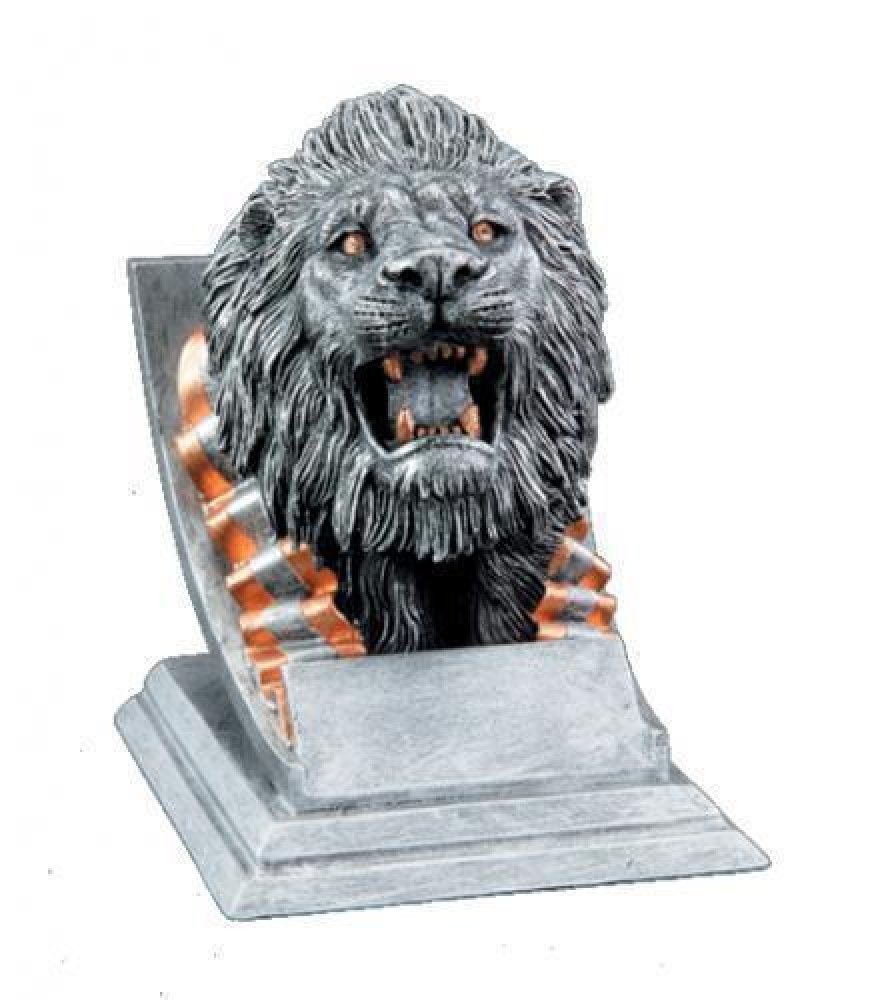 Mascot Resin Awards -Lion — Lion Mascot 4" (rosewood base)