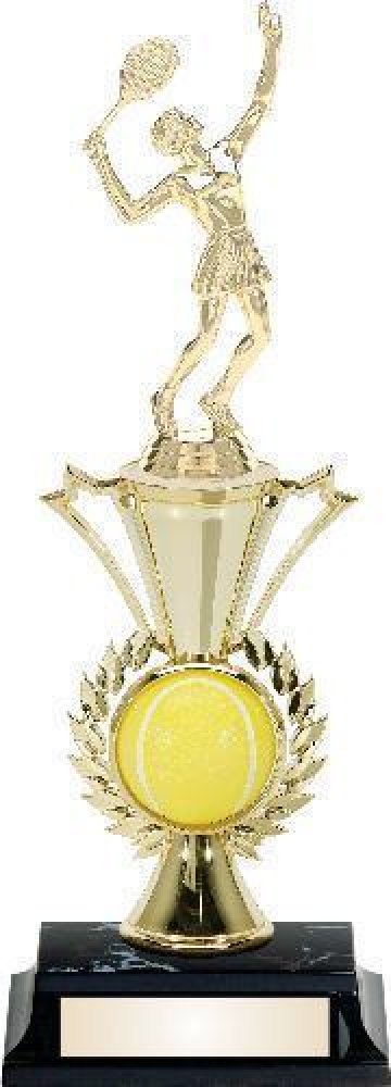 Trophy With Riser -Tennis Female — 12 1/2" tall
