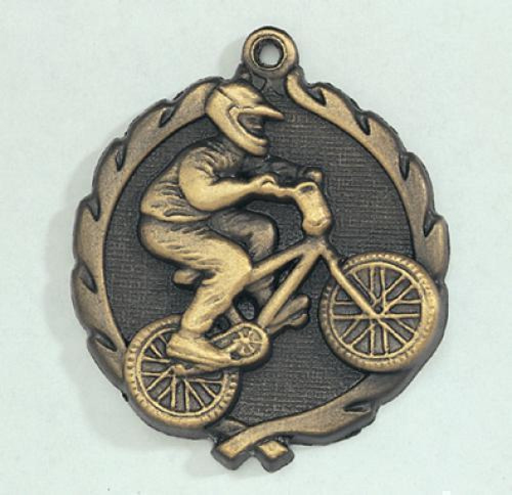Wreath Medal -BMX — Bronze 1 3/4"