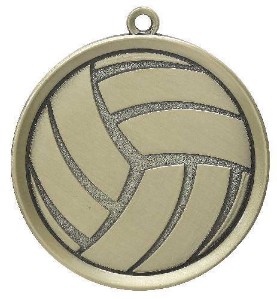 Mega Medals -Volleyball — Gold 2 1/4"