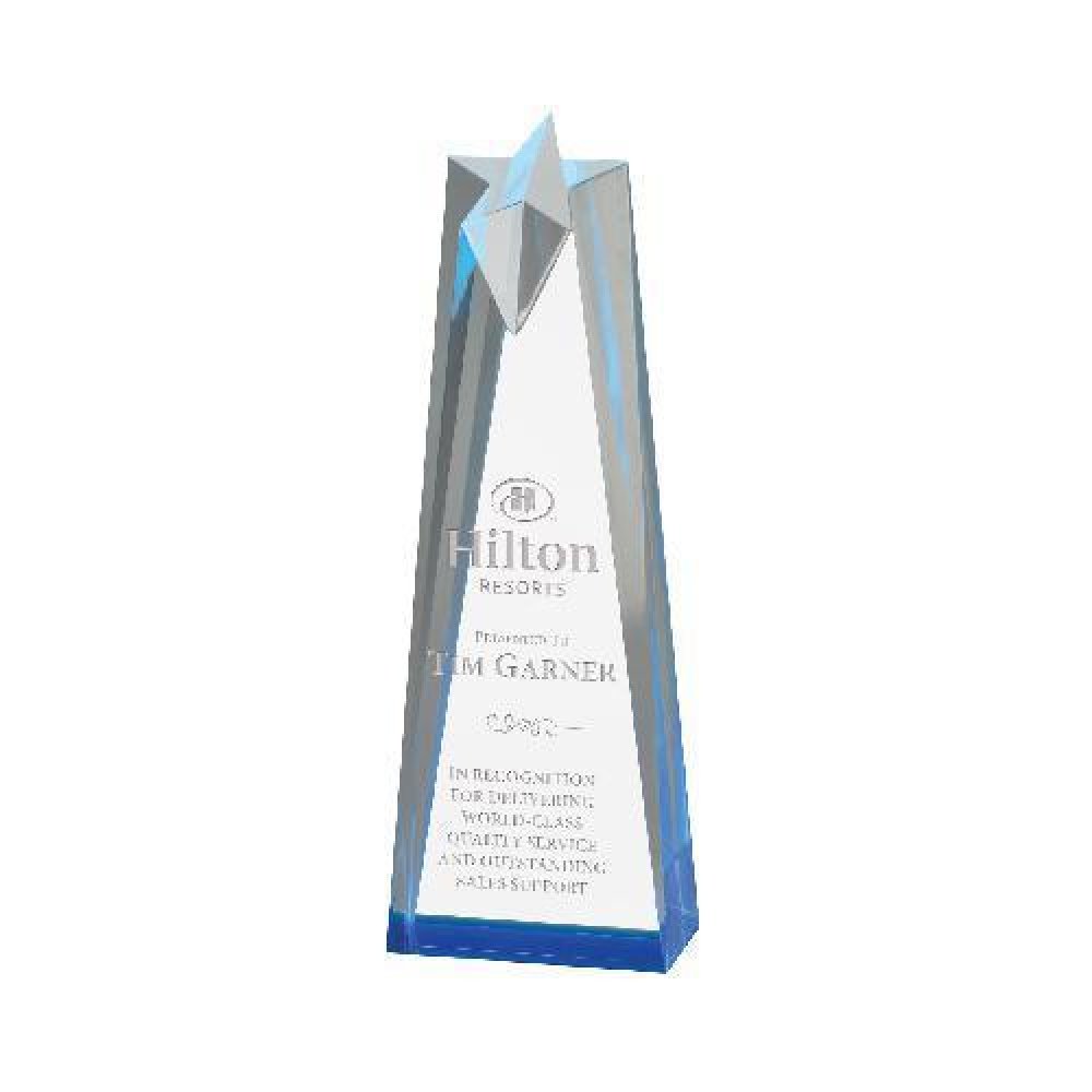 Spectra Obelisk Star - Blue — Blue 10" tall