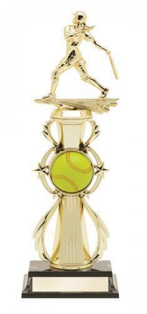 All Star Trophy With Riser -Softball Female — Baseball All Star Female - 13"