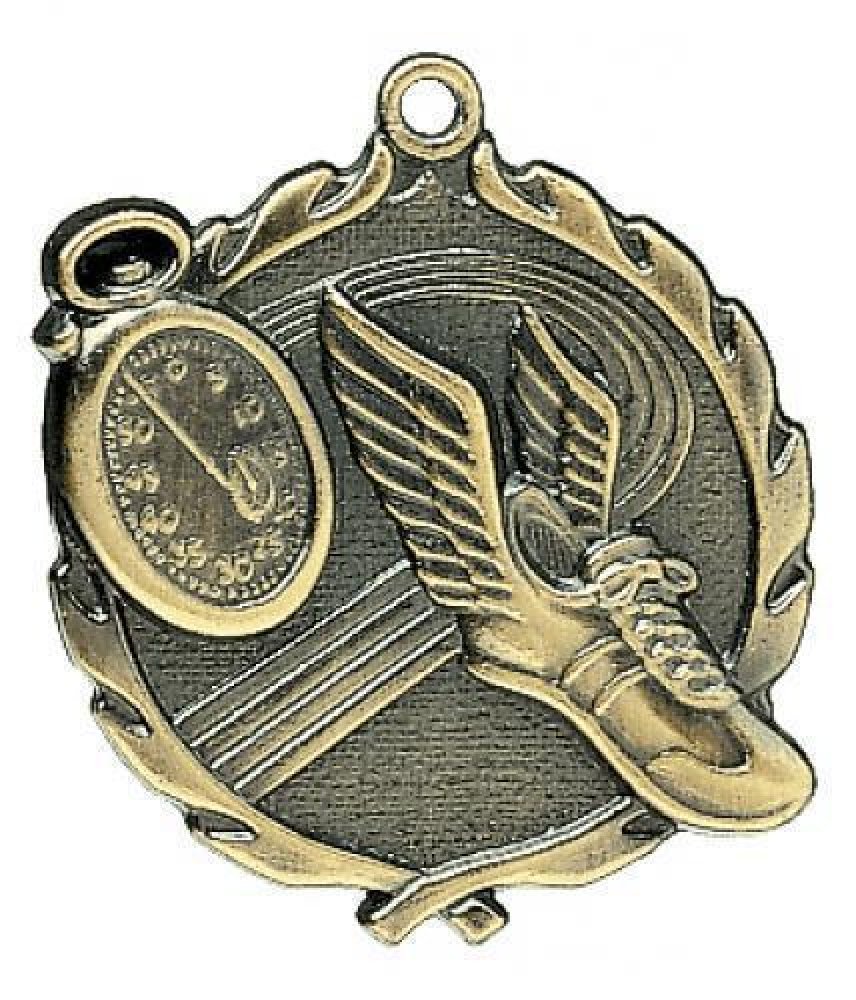Wreath Medal -Track — Silver 2 1/2"