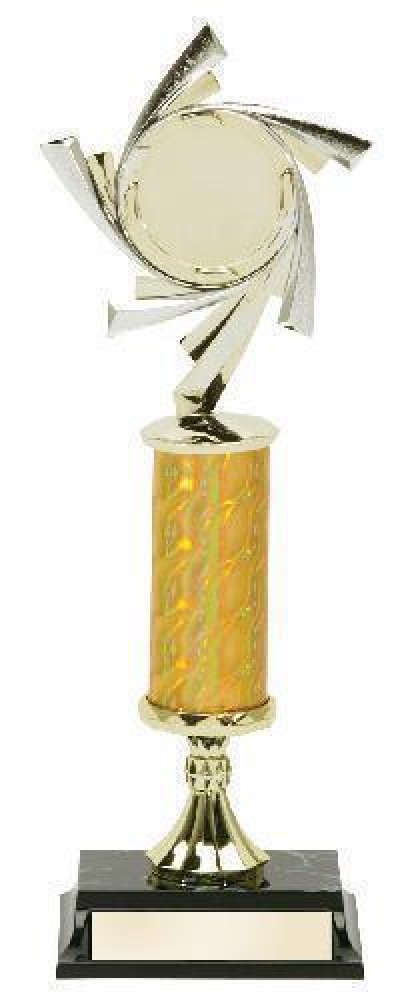 Single Column Trophy -Lamp of Knowledge Mylar — Lamp of Knowledge Single Column 13 1/2"