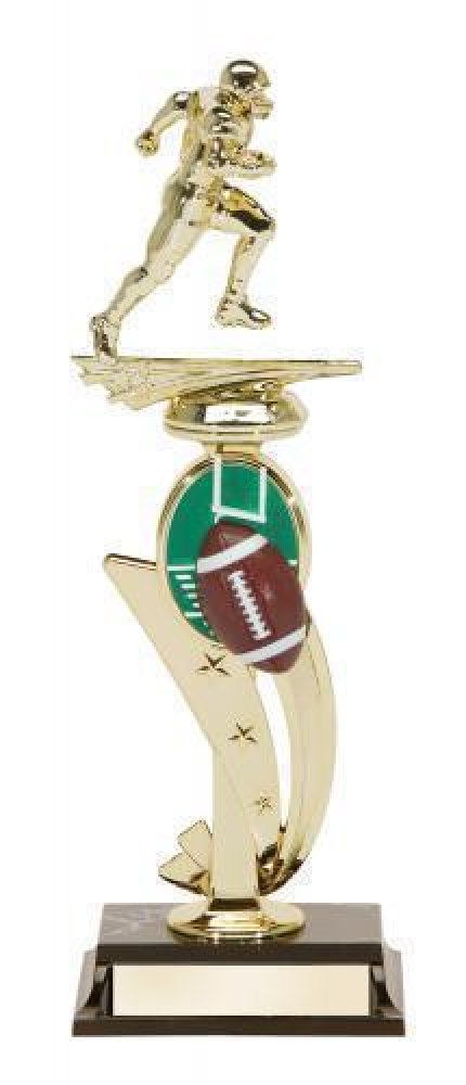 Action Trophy With Color Riser -Football — Football Action - 13"
