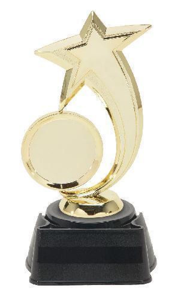 Spin Mylar Holder Trophy — 8" tall