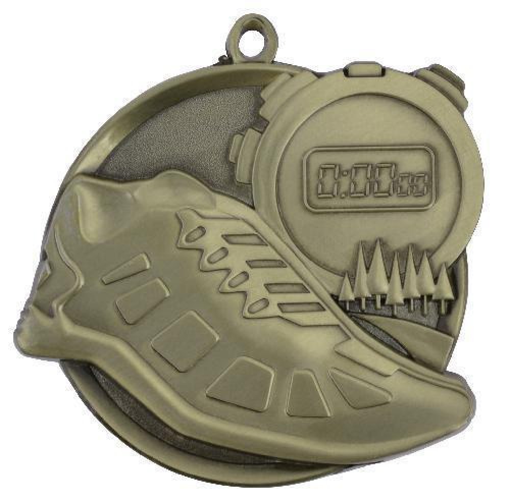 Mega Medals -Cross Country — Gold 2 1/4"