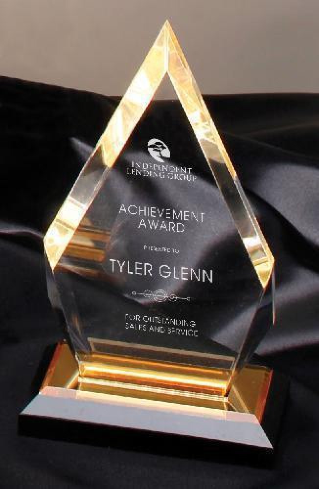 Spectra Arrow Gold Award — 6" Blue / Clear