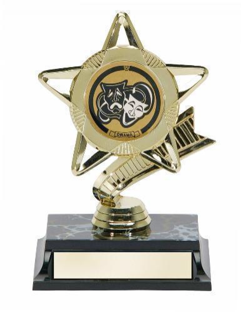 Star Mylar Holder Trophy -Drama — Drama Mylar Star 7"
