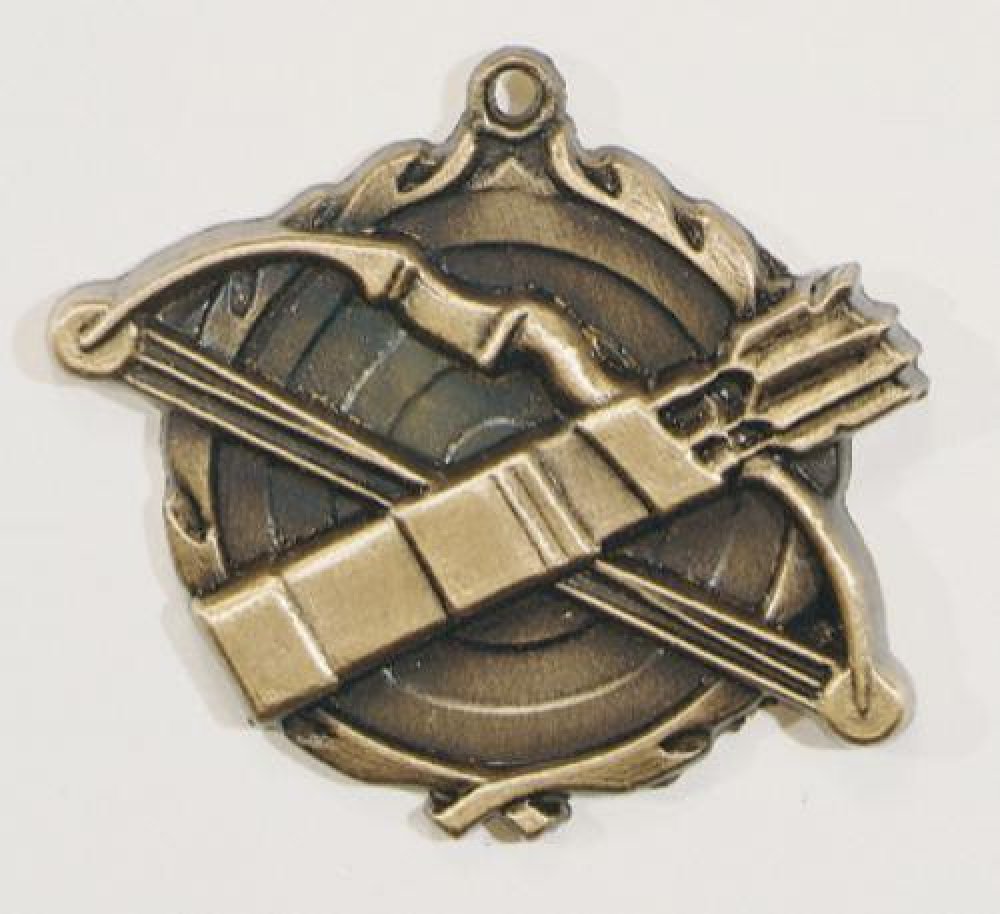 Wreath Medal -Archery — Bronze 1 3/4"
