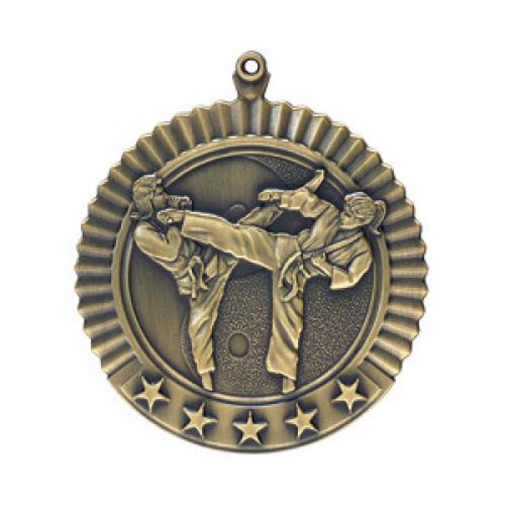 Star Medals -Karate Female — Silver 2 3/4"