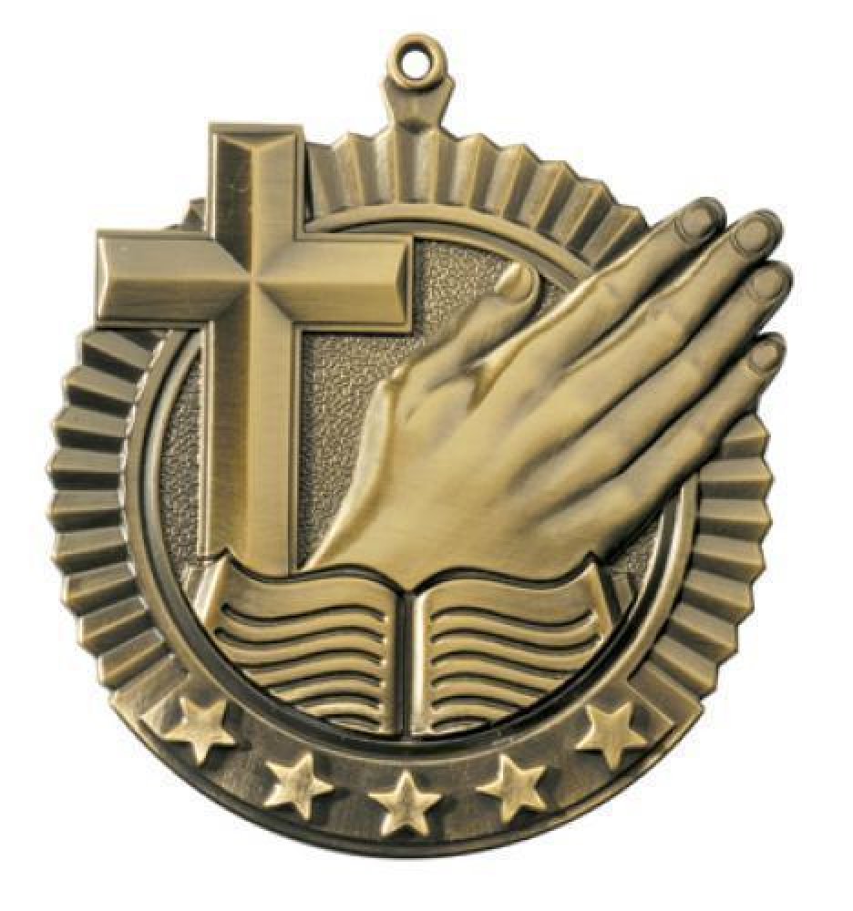 Star Medals -Religion — Silver 2 3/4"