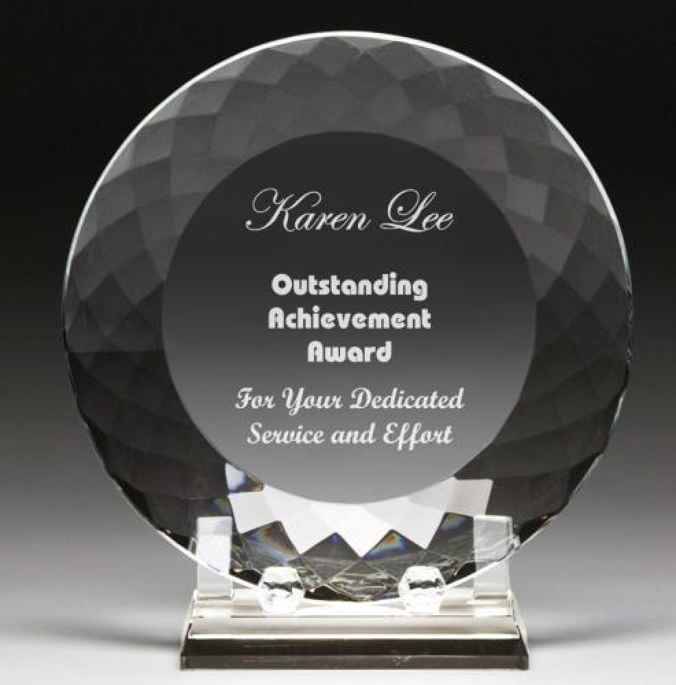 Corporate Crystal Facet Plates — Facets Plate - 6 1/2"