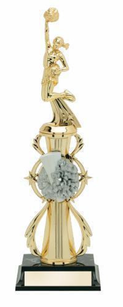 All Star Trophy With Riser -Cheerleader — Cheerleader All Star - 13"
