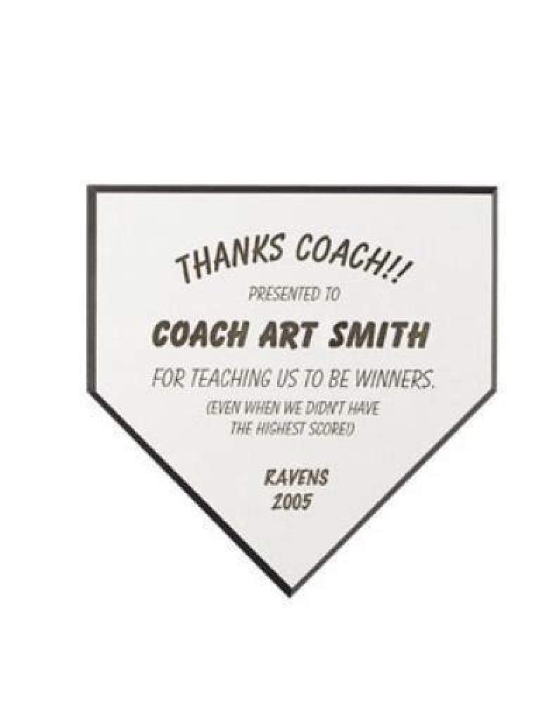 Home Plate Plaques — 11 1/2" X 11 1/2"