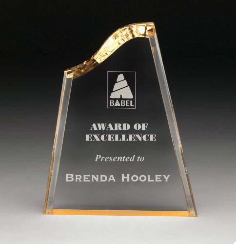 Symphony Acrylic Awards — 7" Gold / Clear