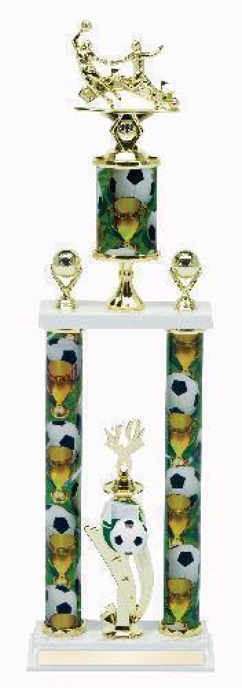 Two Tier Trophy -Soccer — Soccer Two Tier 28 3/4"