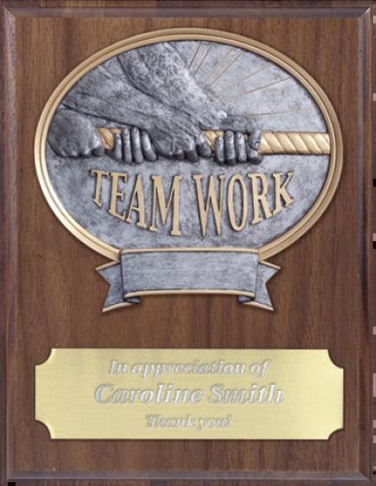 Teamwork Resin Plaque Mount Award — Teamwork Plaque 10 1/2" X 13"
